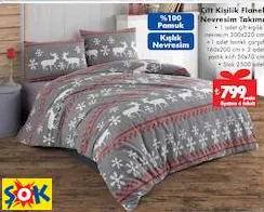 ÇİFT KİŞİLİK FLANEL NEVRESİM TAKIMI